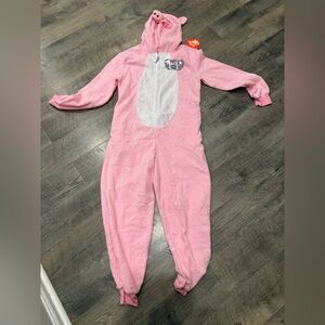 Pink Piggy One Piece Costume pajamas small